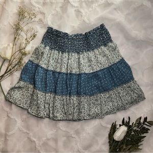 🌊Blue Layered Floral Skirt🌊